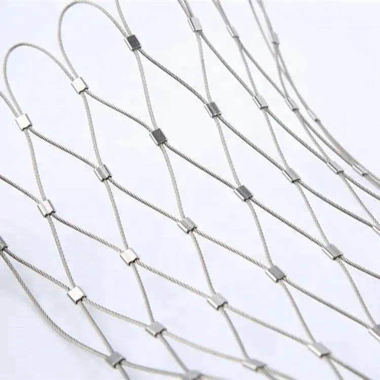Flessibile in acciaio inox 304 316 filo di corda rete della maglia per la recinzione del giardino