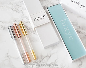 Rose Gold <strong>Silver</strong> <strong>Pen</strong> with Rose Gold <strong>Silver</strong> Roller <strong>Pen</strong> - 3 Fine Fancy Crystal <strong>Pens</strong> in Glossy White Gift Box | Gifts for Women - Product Image 3