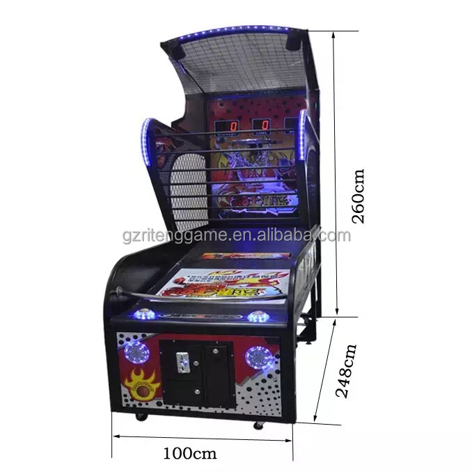 Crazy Hoop Street Shooting Basketball Arcade Game Machine Coin Operated Indoor Sports Basketball Machine for Sale