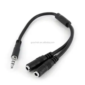 Headset Adapter Voor Headsets Met Aparte Hoofdtelefoon, microfoon Stekkers-3.5 Mm 4 Positie Om 2X3 Positie 3.5 Mm M/F