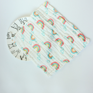 Muselina de algodón triángulo con seis capas Baby baberos bandana - Product Image 1