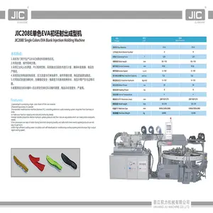 2021 JIC208E एक रंग ईवा खाली इंजेक्शन मोल्डिंग मशीन