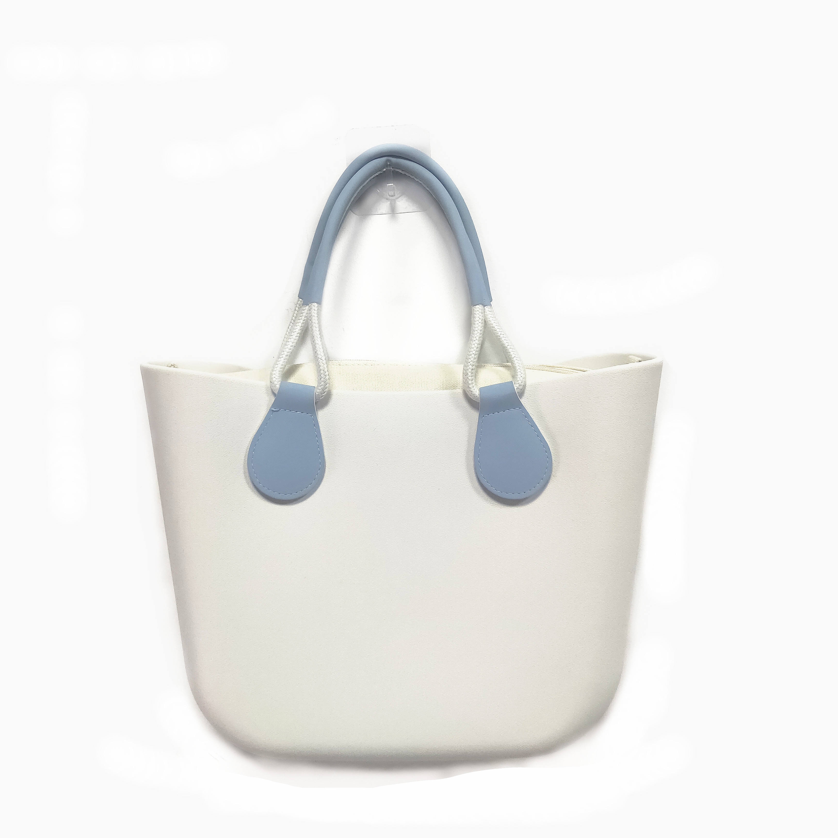 BLANC + toile + poignée bleue