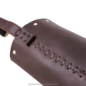 Genuine Leather Bottle <b>Holder</b> <b>Wine</b> Carrier Flask Cover - Product Image 6