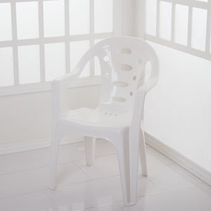 Chaise monoculaire en résine pp empilable, mobilier de jardin d'extérieur, patio, en plastique, blanc, avec accoudoirs, bon marché, chinois, blanc, livraison gratuite - Product Image 2