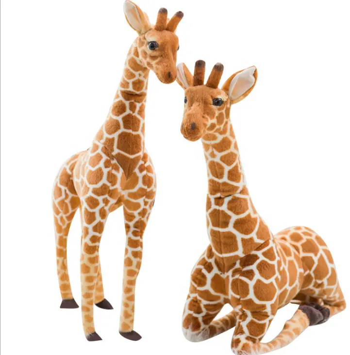 Grande girafe en peluche réaliste, décor chambre d'enfant, cadeau d'anniversaire, poupée, mignonne, douce