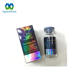 Nome personalizado logotipo impresso holograma laser farma 10ml etiqueta de vial fabricante