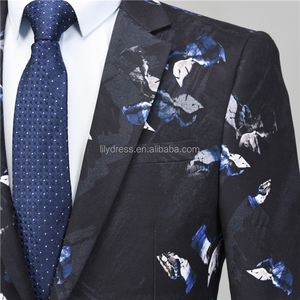 NA53 Costume pour homme floral sur mesure Costumes de mariage slim Tuxedos pour homme marié (veste + pantalon) grande taille 5XL sur mesure - Product Image 6