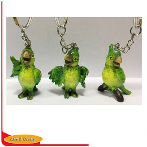 अच्छी गुणवत्ता के साथ Polyresin ग्रीन तोता चाबी का गुच्छा - Product Image 1