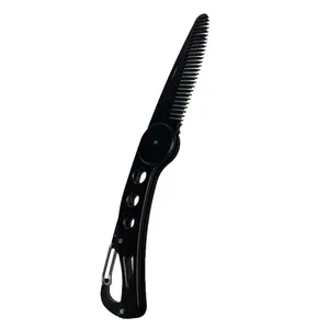 Hot sale metal stainless steel folding comb stainless steel folding beard comb