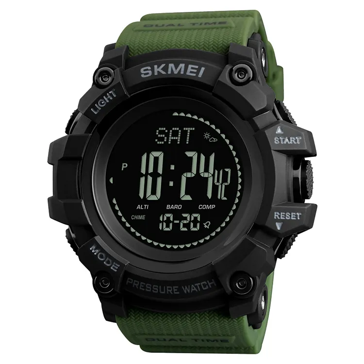 Relojes Hombre Men Dual Time Pedometer Watch Skmei 1358 Compass Watch By China Factory