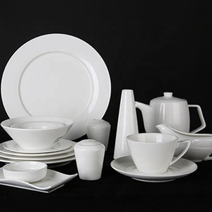 Hotel uso 12 personas blanco de cena de porcelana - Product Image 1