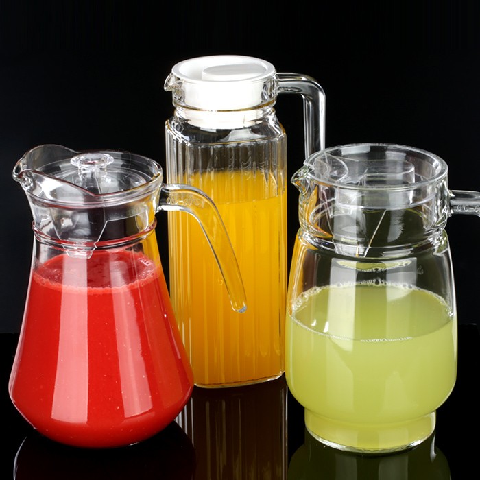 1.6L Glass Pitcher with plastic lid,Drinking Beverage Jug  water pitcher glass with ETCH logo