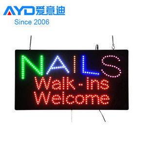 AYD Offre Spéciale À ONGLES LED Signe de <span class=keywords><strong>Magasin</strong></span> Acrylique Conduit <span class=keywords><strong>OUVERT</strong></span> Signe Fermé Conseil <span class=keywords><strong>Magasin</strong></span> De Salon De Beauté - Product Image 1