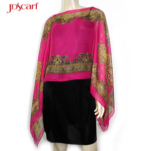Bouton <span class=keywords><strong>en</strong></span> <span class=keywords><strong>mousseline</strong></span> <span class=keywords><strong>de</strong></span> <span class=keywords><strong>soie</strong></span> coloré pashmina ponchos foulards étoles pashmina - Product Image 5