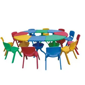 Table et chaises en plastique pour enfants, outil de lecture, 20 pièces