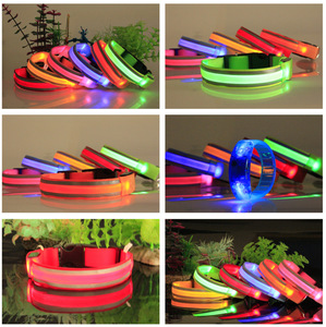 Collares de mascotas recargables por Usb, collares reflectantes ajustables de seguridad nocturna con luces Led parpadeantes, respetuosos con el medio ambiente