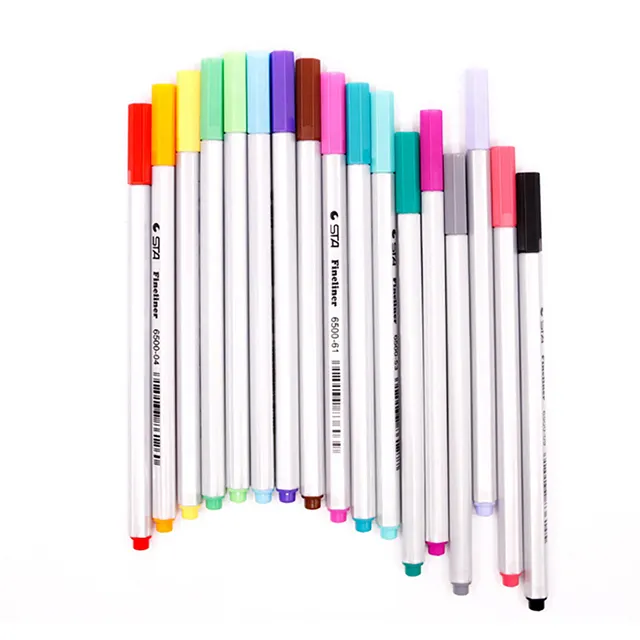 ชุดเครื่องหมายศิลปะ Fineliner สีน้ําสําหรับนักเรียนประกอบด้วยปากกาศิลปะร่างและเครื่องหมายสี