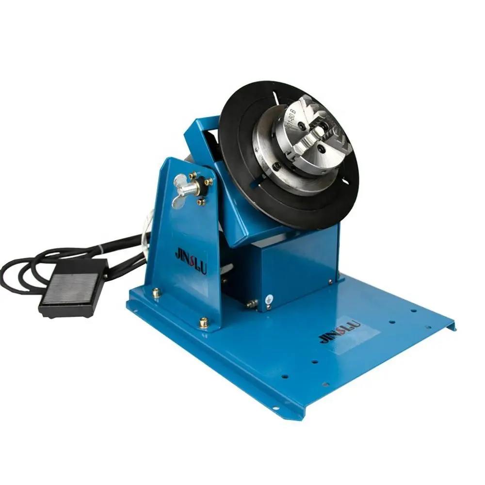 BY-10 welding positioner rotary table turn table with 3 jaw lathe chuck K01-63 M14 1 Set