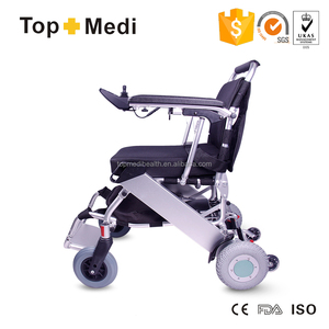Rehabilitation therapy supplies battery motorized 4 wheels small manual wheelchair Topmedi lightweight and durable - Product Image 4