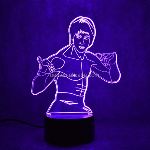 3D Luz De noche increíble China Kungfu estrella Bruce <span class=keywords><strong>Li</strong></span> para niños regalo - Product Image 1