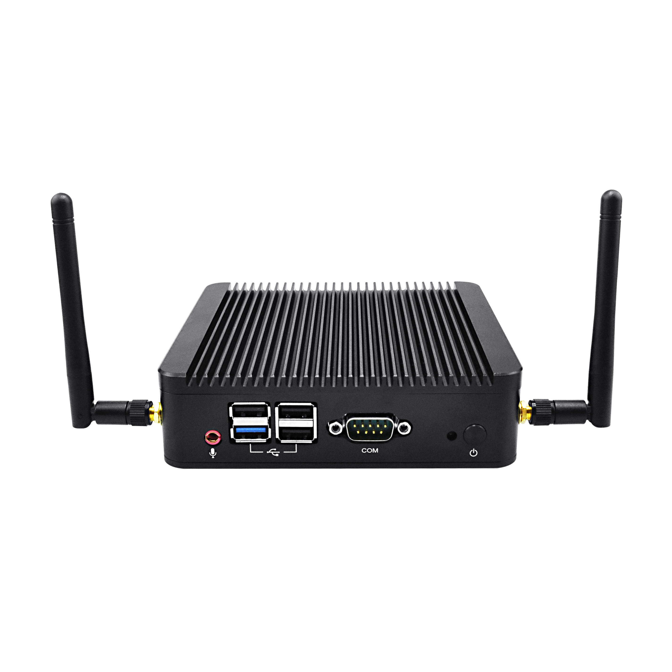 12 V X86 integrado Linux Mini Pc J1800 Intel Nuc Shenzhen barato Nettop caja sin ventilador multi Lan Linux Mini Pc de bolsillo