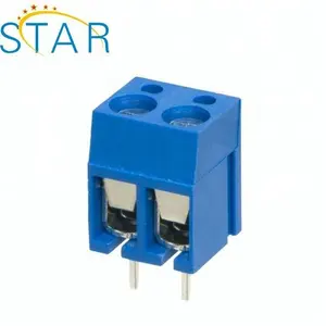 Morsettiera a 2 vie 15A End Stack passo 5mm blu