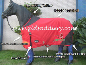 rojo 16800d desvíos manta caballo con cuello estándar - Product Image 2