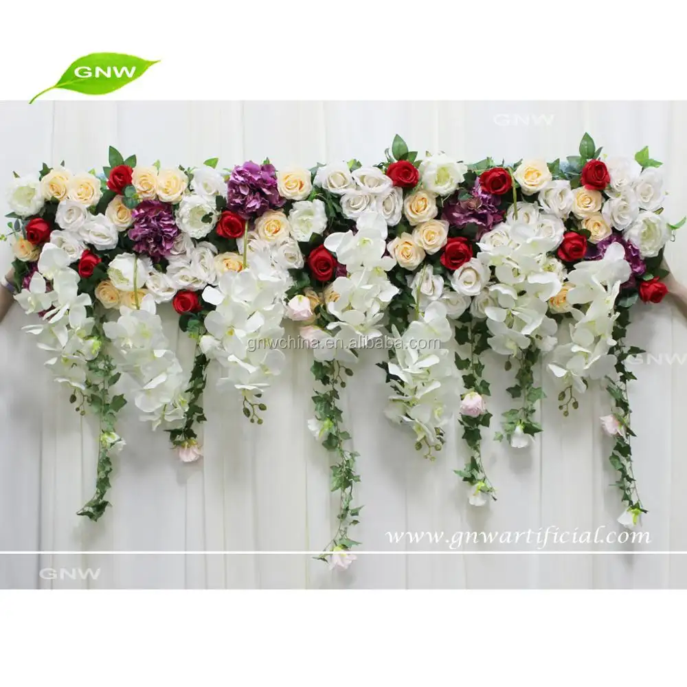 GNW FLW1708005 फांसी गुलाब हाइड्रेंजिया फूल दीवार सजावट शादी की व्यवस्था के लिए