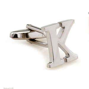 Personnalisé En Acier Inoxydable Cadeau D'affaires <span class=keywords><strong>argent</strong></span> Initiales Lettres boutons <span class=keywords><strong>de</strong></span> <span class=keywords><strong>Manchette</strong></span> - Product Image 2
