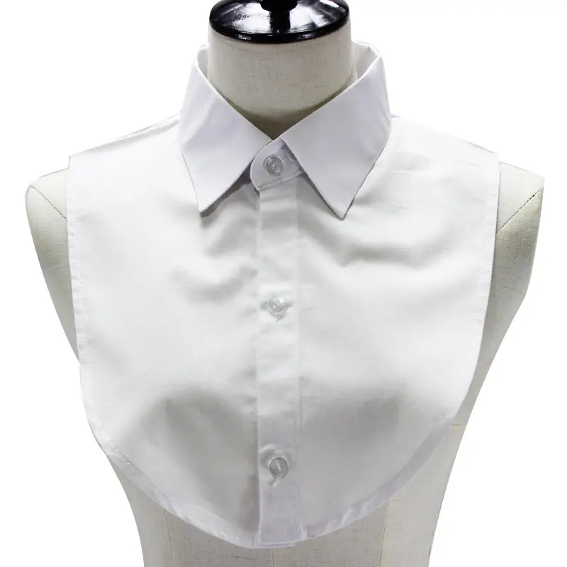 High quality pure white cotton faux collar half blouse dickey collars with a suit collars