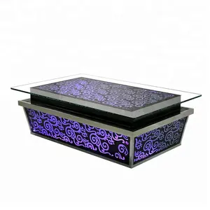 Modern commercial led light up coffee bar table in stock