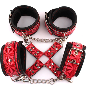 ชุดพันธนาการทางเพศสำหรับคู่รักชุดพันธนาการหนังของเล่น BDSM 10ชิ้น - Product Image 2