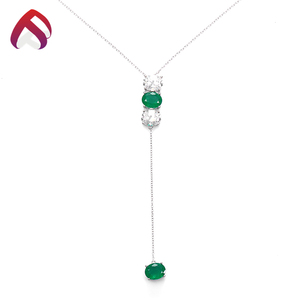Proveedor Profesional ano Esmeralda collar de la joyería de la plata esterlina 925 - Product Image 1