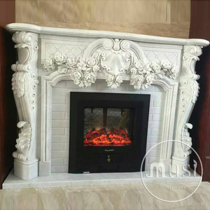 Repisa de <span class=keywords><strong>Chimenea</strong></span> con Cabeza de León Tallada en Piedra Estilo Europeo - Product Image 6