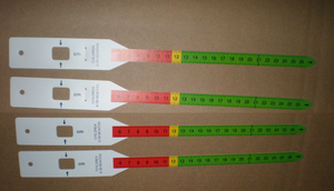 PP Chất Liệu Thân Thiện Với Môi Mềm Muac Đo Băng Thước Màu Đen Cam Nhựa Băng Đo Keychain Đo Bé Đầu Licheng - Product Image 5