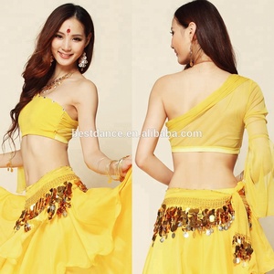 Bestdance 8 couleurs danse du ventre en mousseline <span class=keywords><strong>de</strong></span> soie danseuse Costume haut <span class=keywords><strong>de</strong></span> danse pratique Performance haut - Product Image 6
