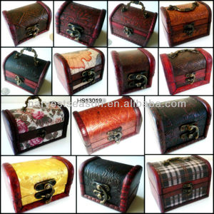 pequeño diseño antiguo de madera cofre <span class=keywords><strong>del</strong></span> <span class=keywords><strong>tesoro</strong></span> de la caja - Product Image 1