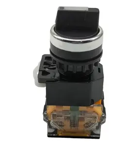 Interrupteur rotatif à bouton sélectionneur 22 mm LA38-<span class=keywords><strong>20X3</strong></span> 203/209B 3 positions de vitesse autobloquant deux positions normalement ouvertes - Product Image 1
