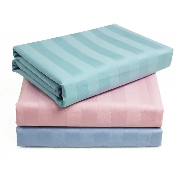 Trắng Percale 300 Chủ Đề Đếm 100% Cotton Vải Cho 5 Sao Khách Sạn Bedding Set Sử Dụng