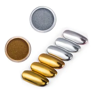 Nail Glitter polishing for nails Mirror Effect Powder Chrome Pigment Decorations Golden/ Sliver Nail powder