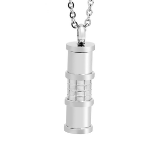 Ciondolo per urna ricordo Color argento all'ingrosso in acciaio inossidabile con gioielli cremazione impermeabile - Product Image 1