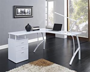 Escritorio de Oficina en Forma de L de Alta Calidad, Diseño Moderno e Innovador, Fabricación Profesional, Material de Panel de Madera, Precio de Promoción - Product Image 1