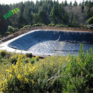 Negro 0,5mm 0,7mm tejida gran pieza de estanque de peces de material impermeable de la Geomembrana - Product Image 4
