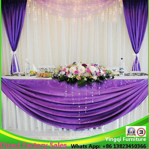 Wedding Head Table Skirts Decoration <strong>Back</strong> <strong>Drops</strong> - Product Image 5