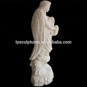 Offre Spéciale sculpture en <span class=keywords><strong>pierre</strong></span> naturelle sculptée grandeur nature sculpture d'ange en marbre <span class=keywords><strong>blanc</strong></span> à vendre - Product Image 3