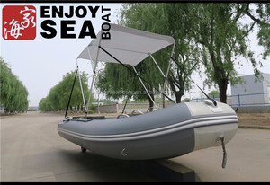 Bateau gonflable professionnel en PVC, bateau portable, avec tente et roue - Product Image 5