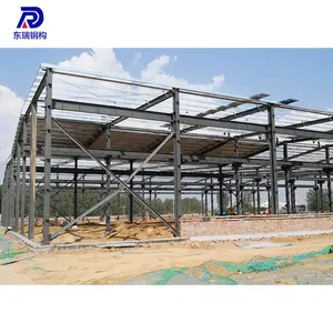 Sapi Bangunan Pertanian Struktur Baja Logam Prefabrikasi/Gudang Sapi