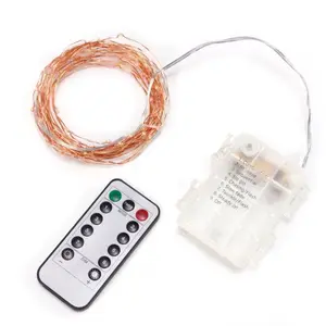 3AA Battery Operated 5M 50 Leds Fairy Copper Wire Led String Light with Remote Control for Christmas Decoration