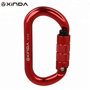 Mousqueton d'escalade ovale XINDA à verrouillage automatique, certifié CE, 25 kN, en aluminium de qualité aérospatiale, <span class=keywords><strong>multi</strong></span>-outils - Product Image 2